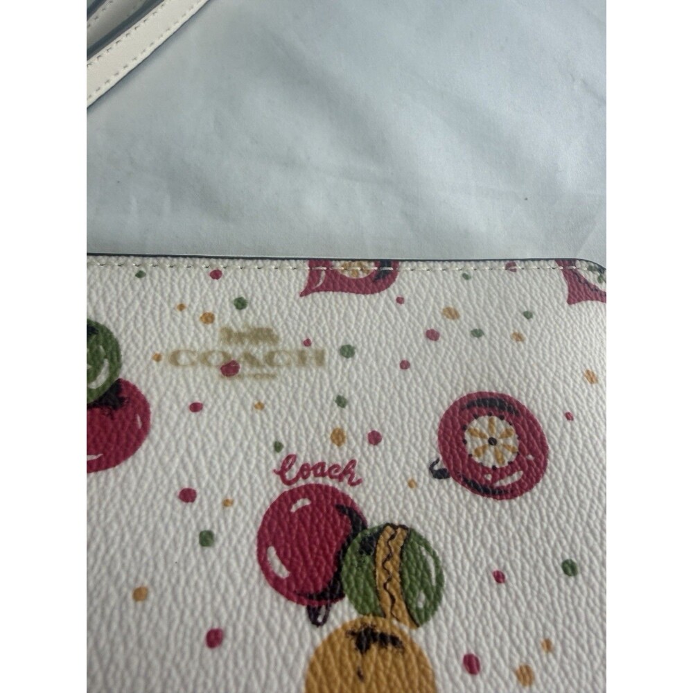 Coach Corner Zip Wristlet C7406 • Holiday Ornament Print - Christmas Print - Picture 6 of 16